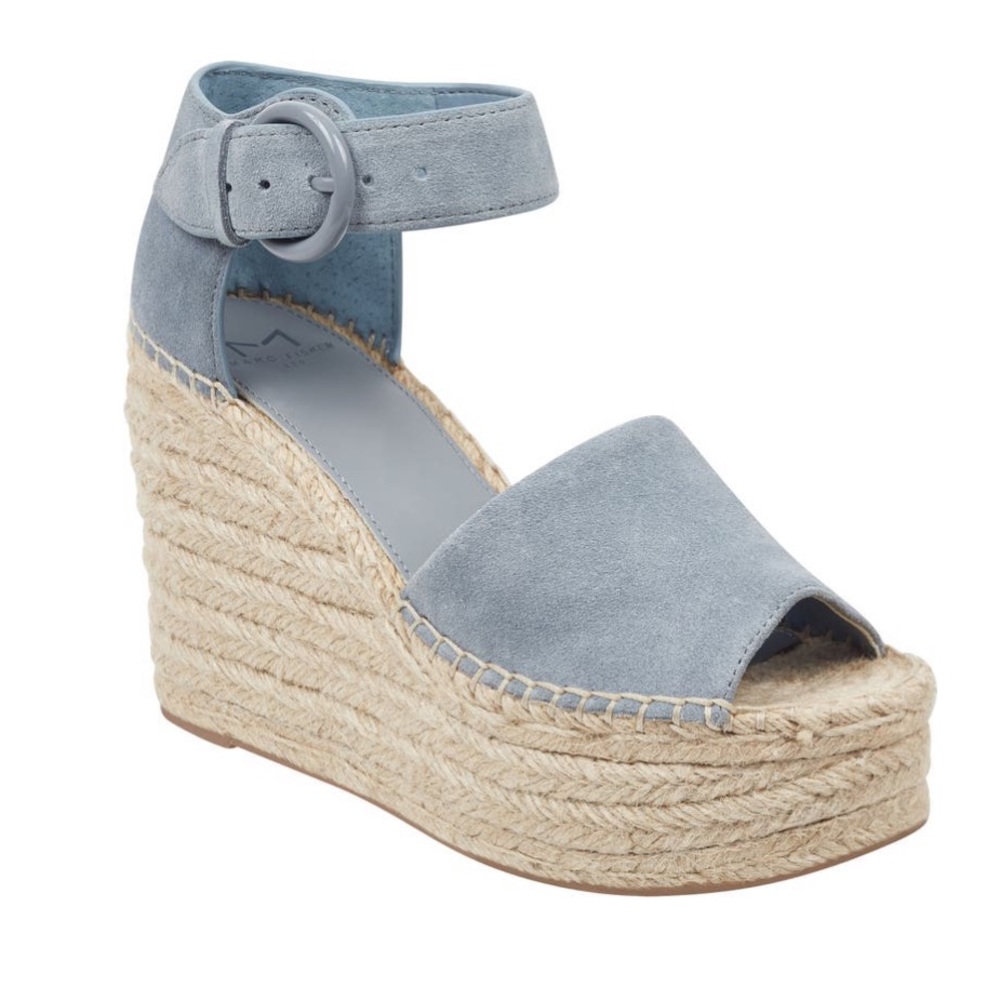 Marc Fisher “Alida” Suede Espadrille Wedges